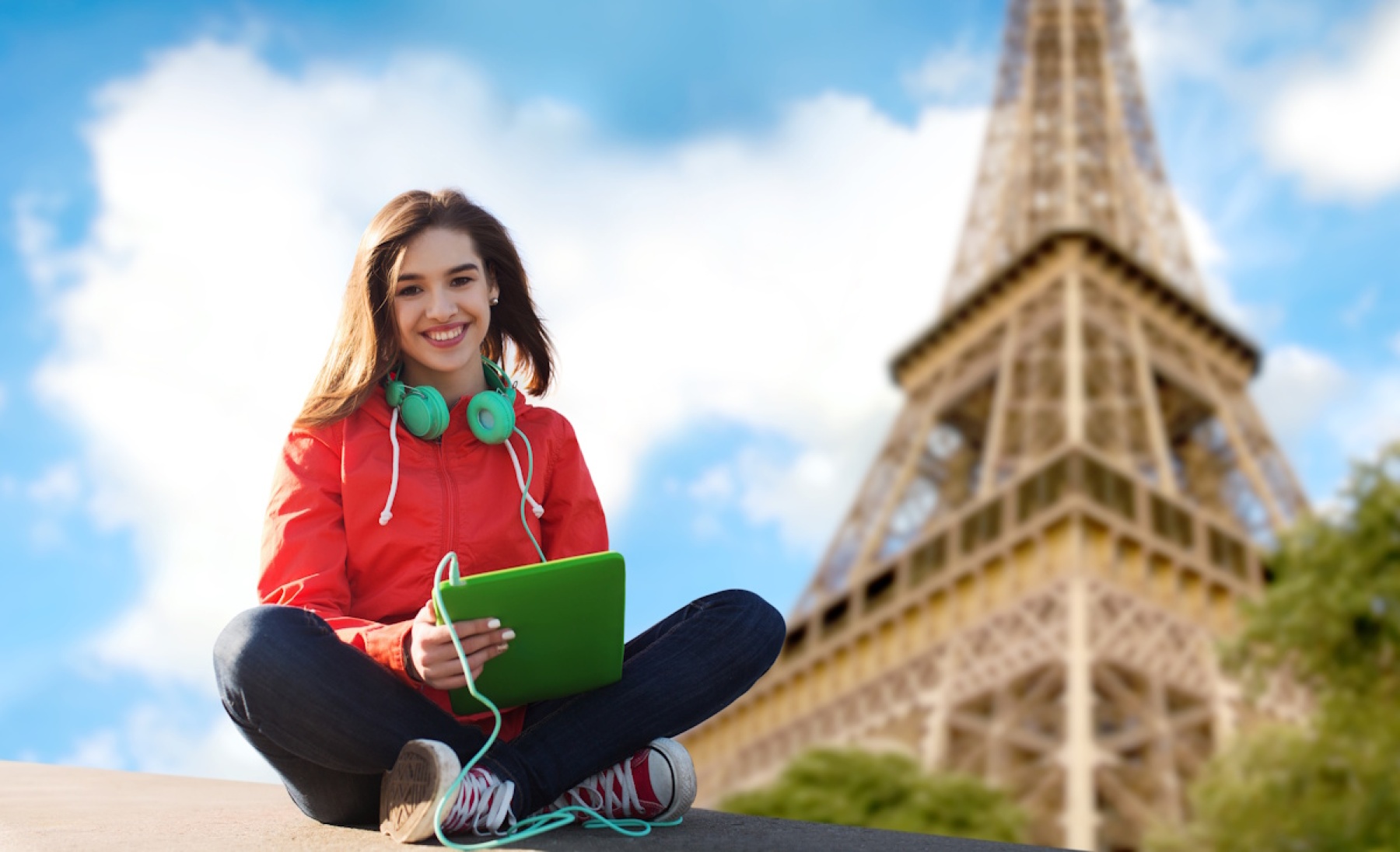Illustration - Etudiante en France suit un stage d'anglais intensif chez Campus Langues