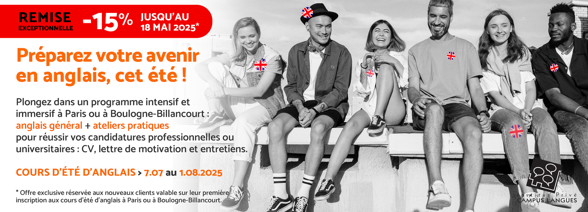 Illustration - Préparez votre avenir en anglais cet été grâce à nos cours d'été immersifs et intensifs !