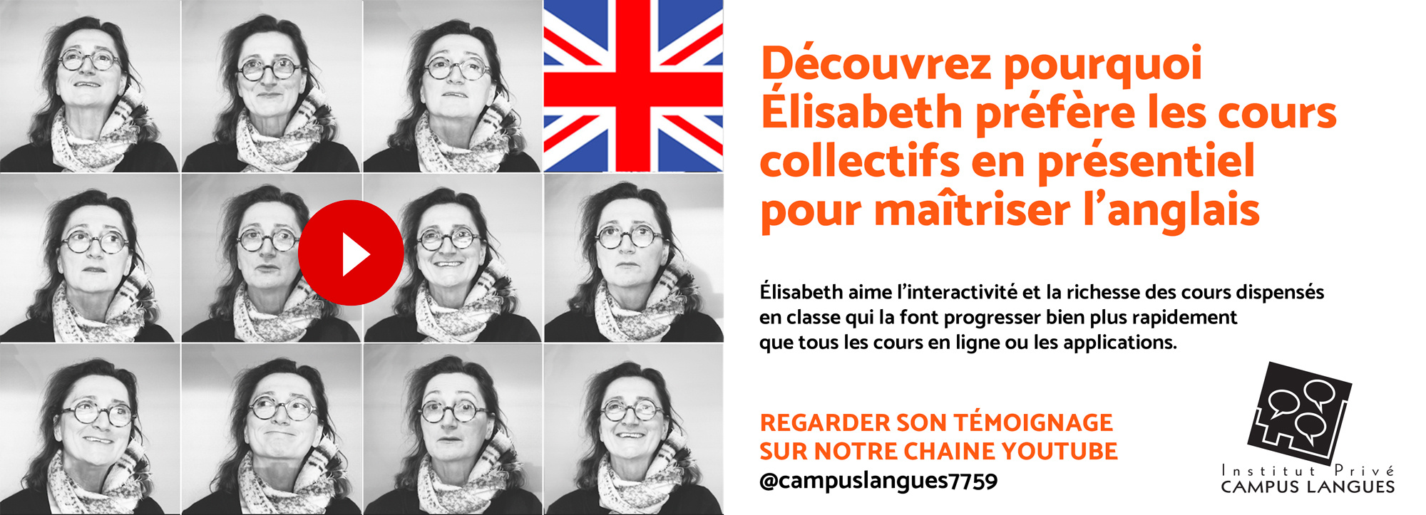 Illustration - Découvrez pourquoi Élisabeth préfère les cours collectifs en présentiel pour maîtriser l'anglais